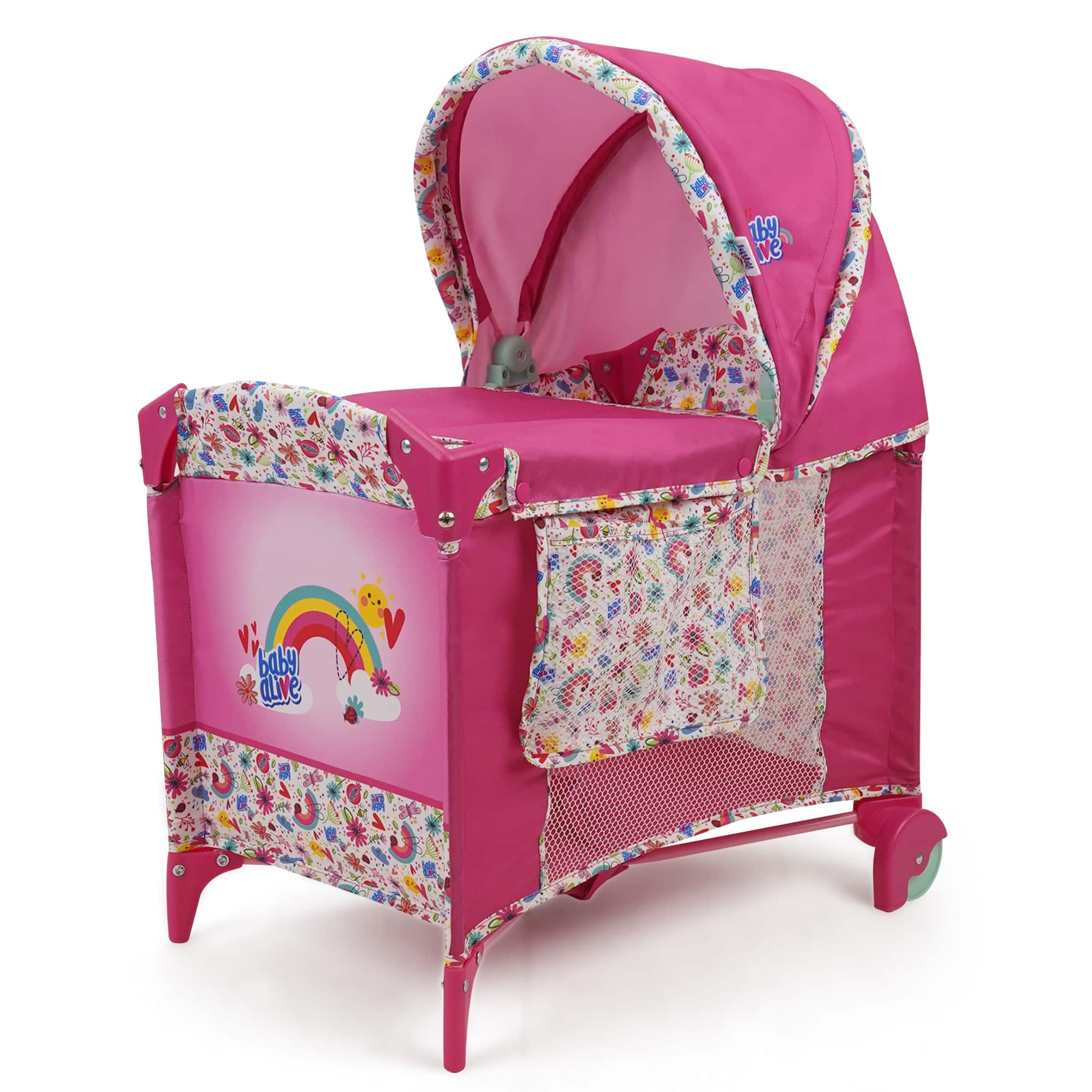 509 Crew Baby Alive Pink and Rainbow Deluxe Doll Play Yard